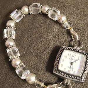 Vintage Swap Watch w 2 Beaded Stretch Bands